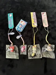 ご当地ハローキティ 根付け 4個セット 北海道 カニクリオネキタキツネじゃがいも