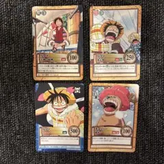 旧ワンピース カードダス ルフィ 4枚セット バンダイ 旧裏 - メルカリ