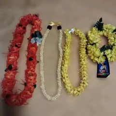 フラダンス用レイ オレンジと黄色とヘッドバンドのみ(新品)