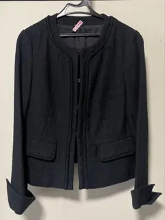 ユナイテッドアローズ　ノーカラージャケット　サイズ38(S寄りM) 黒　着画不可