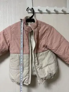 中綿コート 100cm ピンクベージュ　リバーシブル