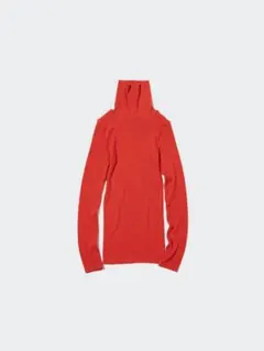 UNIQLO ユニクロ 極暖ヒートテック リブタートルネック オレンジ Lサイズ