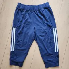 adidas ブルー 3本ライン スポーツパンツ