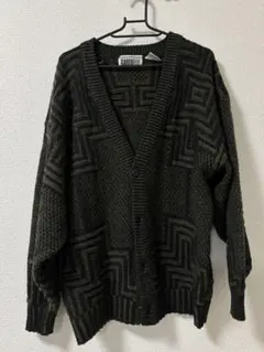 古着屋　カーディガン　ニット　幾何学模様のようなニット　vintage