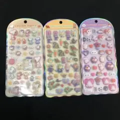 【3点セット】コットンパフィーシール　【ズートピア・ベイマックス・スヌーピー】