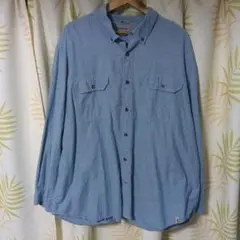 Carhartt 長袖シャツ 2XL ライトブルー