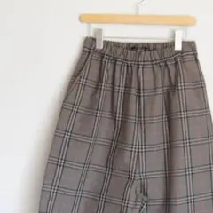 TRAVAIL MANUEL トラバイユマニュアル　トラッドチェックワイドパンツ
