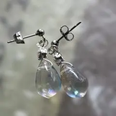 シルバー925 ドロップ型ピアス