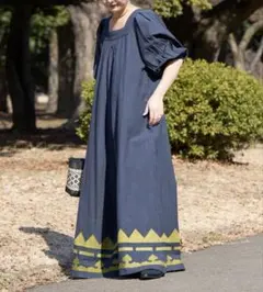 Aguni 綿麻裾刺繍サロペット CIAOPANIC TYPY チチカカ