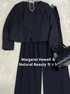 マーガレットハウエル パンツ ナチュラルビューティ ツイードジャケット セット