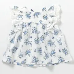 アプレレクール　レースフラワープリントチュニック　半袖Tシャツ　100