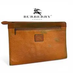 BURBERRY グリーンレザー クラッチバッグ