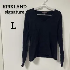 美品✨KIRKLAND 【L】ブラック Vネックセーター 秋冬 シンプル
