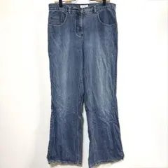 C&B ワイド デニム パンツ 10 ストレッチ ミディアムブルー 海外古着