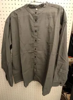SALE中！新品未使用品！無印良品 強撚シアー長袖シャツチャコールグレーMサイズのサムネイル