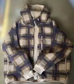 UNIQLO JWANDERSON チェックブラウンボアフリースジャケット　XL