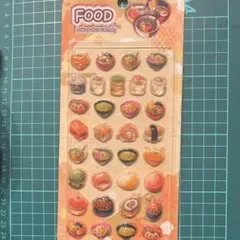 《新品未使用》和柄 フード お寿司 ラーメン ボンボンドロップシール☆