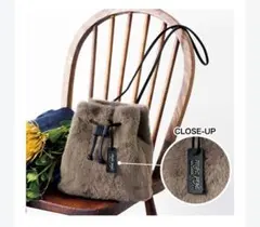 リンネル3月号付録　コンジェ ぺイエ アデュー トリステス　2way巾着バッグ