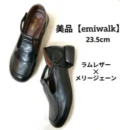 Emiwalk エミウォークT-ストラップシューズ ブラック 24.5cm - メルカリ
