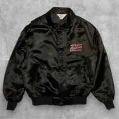 【WestArkUSA製XL90s】黒Outlawsスプリントカー刺繍スタジャン
