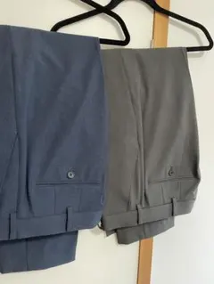 ユニクロユー スラックス2点セット ネイビー チャコールグレー
