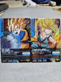 【美品】孫悟天 トランクス ドラゴンボールデータカードダス144-I,171-I