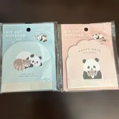 207.パンダ＆レッサー柄メモセット