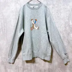 NIKE ナイキ テディベア プリント トレーナー スウェット グレー