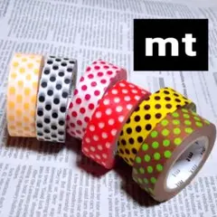 【509】廃盤◆mtマスキングテープドット6巻セット◆マステ◆カモ井