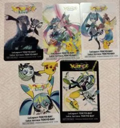 ポケモン　初音ミク　ららぽーと東京ベイ限定　クリアカード　全5種フルコンプ