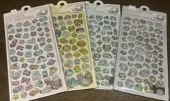 3dカラフルキャラクターシール4枚セットB級品