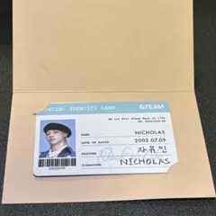 &TEAM Back to Life POP UP IDカード ニコラス