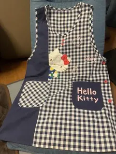 Hello Kitty チェック柄 エプロン