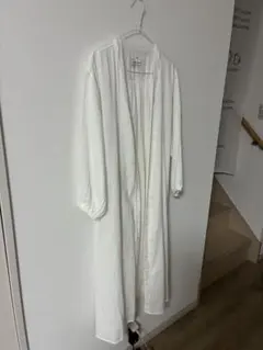 【新品未使用】無印良品 ホワイト ロングカーディガン 長袖