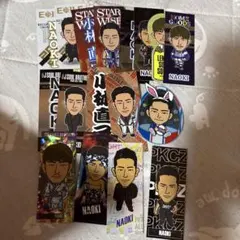 小林直己　千社札ステッカー　17枚セット