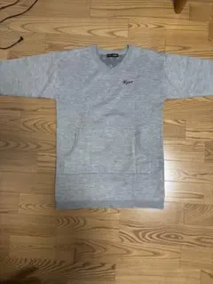 RODEO CROWNS グレー Vネック ニット フリーサイズ 着丈長め