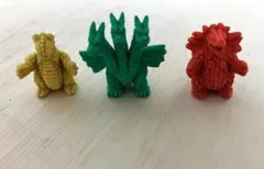 怪獣消しゴム3個セット キングギドラ ベロクロンレッドキング/ウルトラマンゴジラ