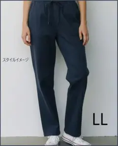 レディース　黒　スラックス　LL　日本製　カジュアルパンツ