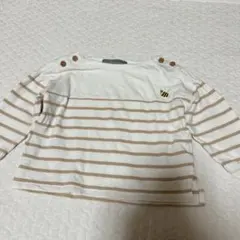 ボーダー　ロンT 90cm ベージュ