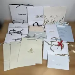 高級ブランド ショップ袋 セット 19点セット CHANEL ディオール ワコー