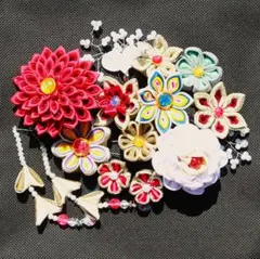 花モチーフ ヘアアクセサリーセット