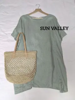 美品 SUN VALLEY サンバレー 麻 半袖 チュニックのサムネイル