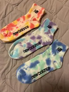 ニューバランス　靴下　新品　3枚組　25〜27 NB ダイダイ柄　ソックス