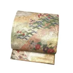 袋帯 松に花模様 金銀糸 金色 フォーマル KO-1094