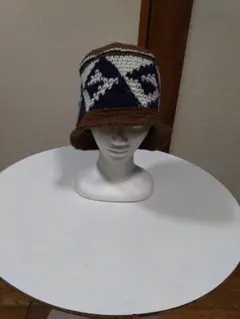 クラッシャー ハット　クロシェハット　バケットハット　ハンドメイド　大きいサイズ