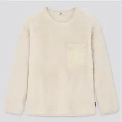 UNIQLO kids ファーリーフリースプルオーバー（長袖） 160 ベージュ
