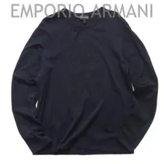 エンポリオアルマーニ　ビーズロゴ　長袖　ロンT　Tシャツ　紺　L　少々訳有