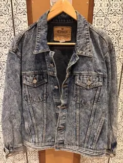 90s EDWIN Denim Trucker Jacketケミカルウォッシュ