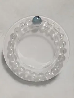 アクアマリン水晶デザインブレス　16cm　天然石　パワーストーン
