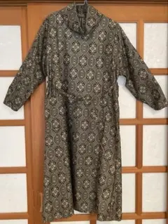 大島紬　着物リメイク　ワンピースのサムネイル
